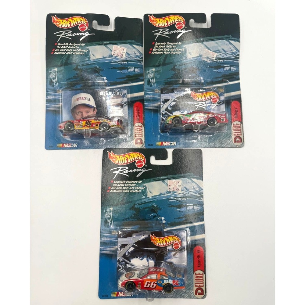 Hot Wheels Racing NASCAR Deluxe Lot Bill Elliott McDonald's Kellogg's Kmart 1:64
